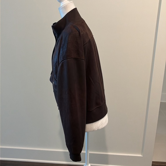 Evereve Dark Brown Bomber Jacket NWOT - Picture 10 of 16